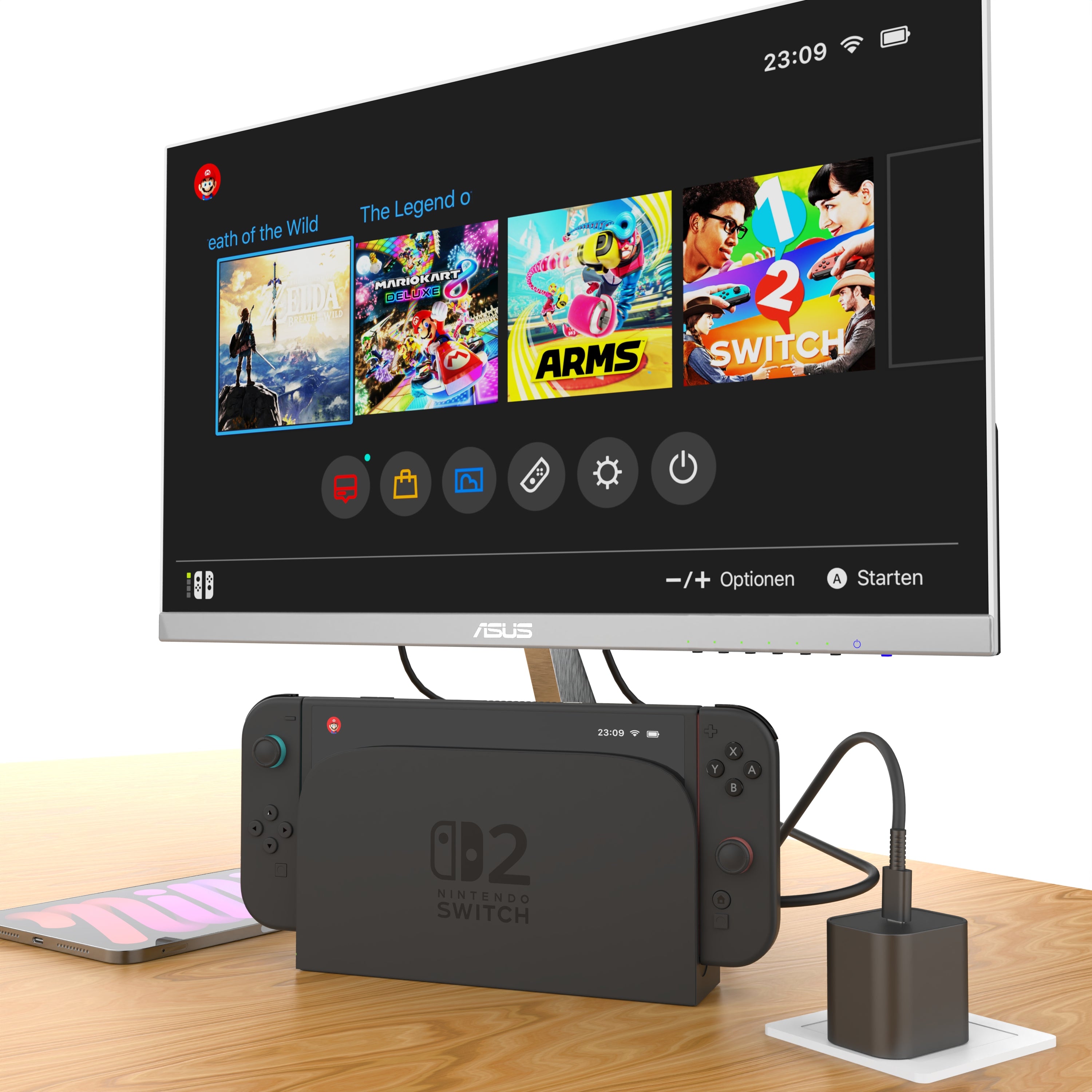 Nintendo Switch 2用のANTANK 60W ACアダプター