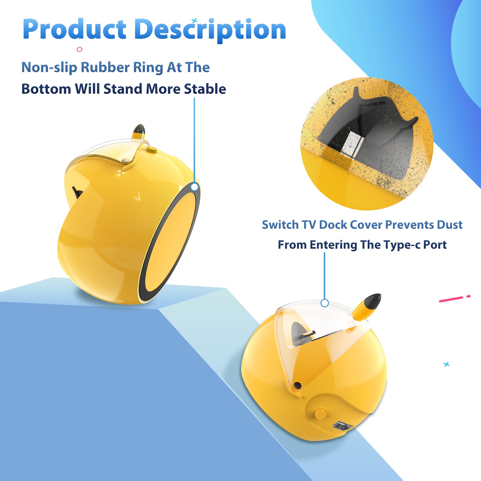 Antank Pikachu Switch TV Dock Station Compatible with Nintendo Switch