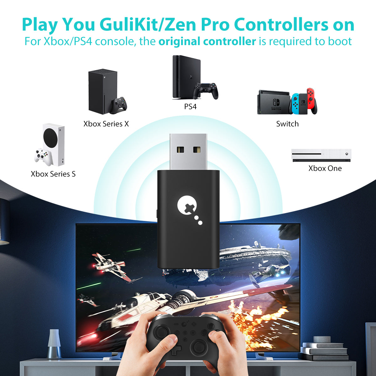 GuliKit Goku Wireless Controller Adapter