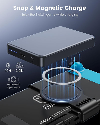 Antank 2 in 1 磁気パワーバンク for Switch & iPhone 16