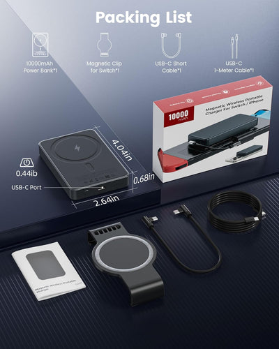 Antank 2 in 1 磁気パワーバンク for Switch & iPhone 16