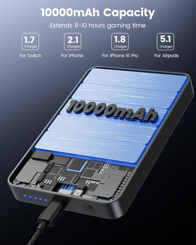 Antank 2 in 1 磁気パワーバンク for Switch & iPhone 16