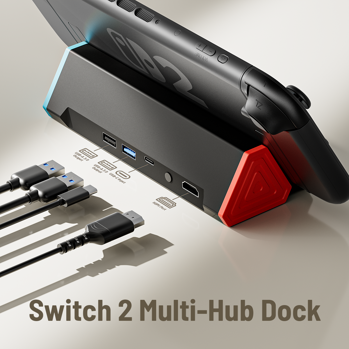 Antank S3 PRO Switch 2 multi-hub dock with HDMI, USB, and Type-C ports for expanded connectivity.
