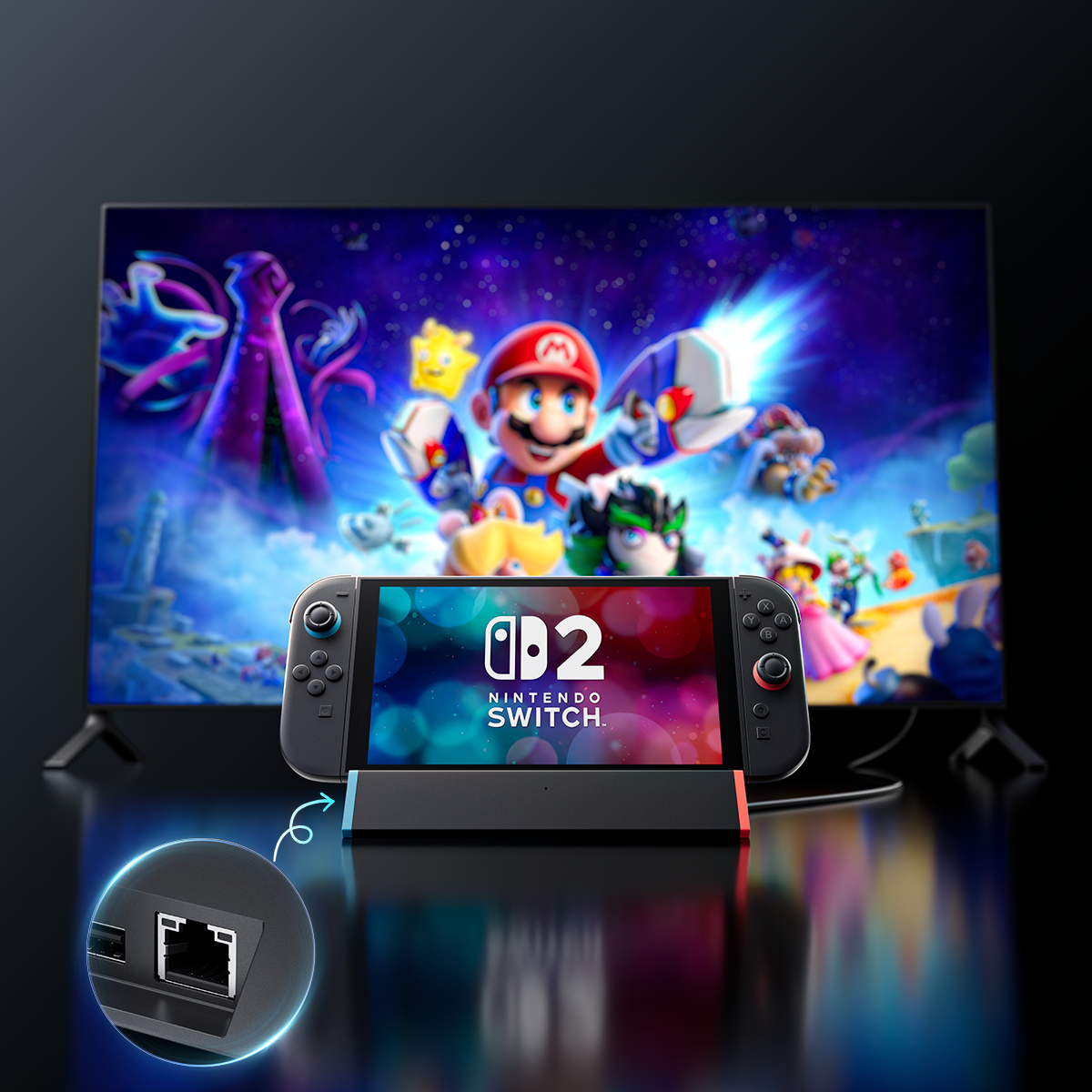 ANTANK S3 MAX TV Dock with Ethernet for Nintendo Switch 2